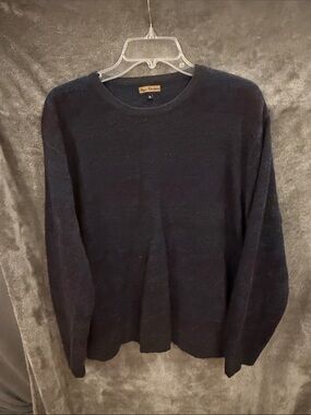 Men's Navy Crewneck Sweater by Lenor Romano